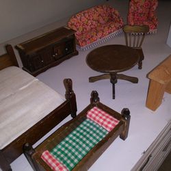 Antique Wood Doll Furniture