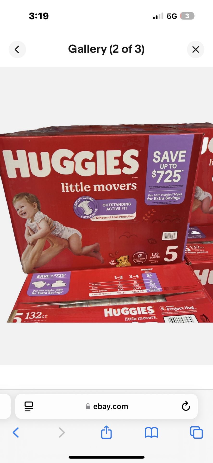 HUGGIES ALL SIZES