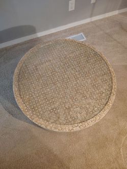 Round glass table