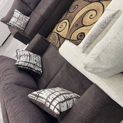 BROWN SOFA LOVESEAT