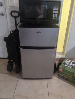 Broken Mini Fridge with Freezer
