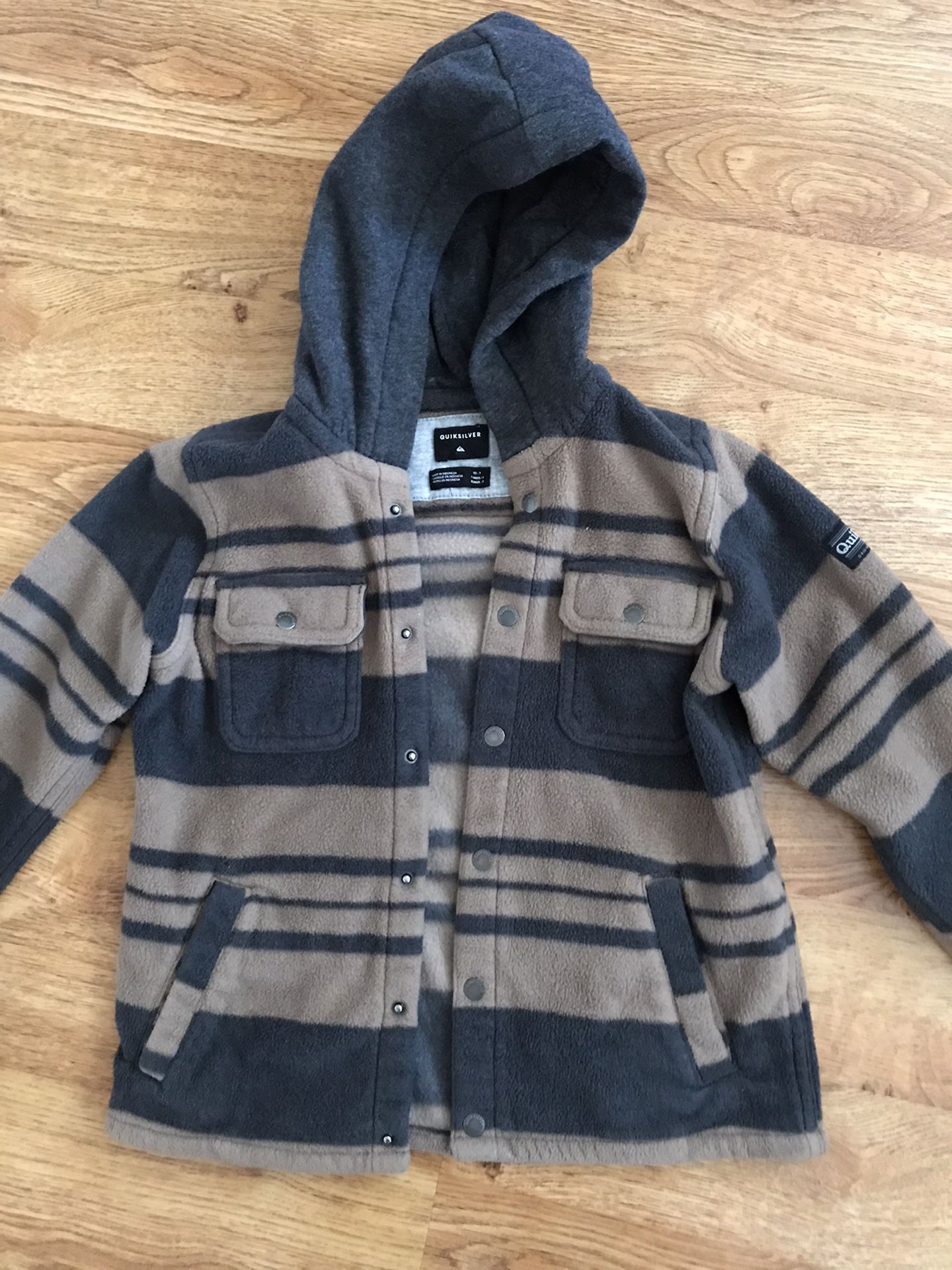 Quicksilver Boy’s Fleece Hooded Shirt Jacket 7 years 