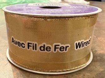 New gold wired ribbon