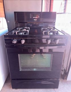 Black Whirlpool Gas Stove Oven Range