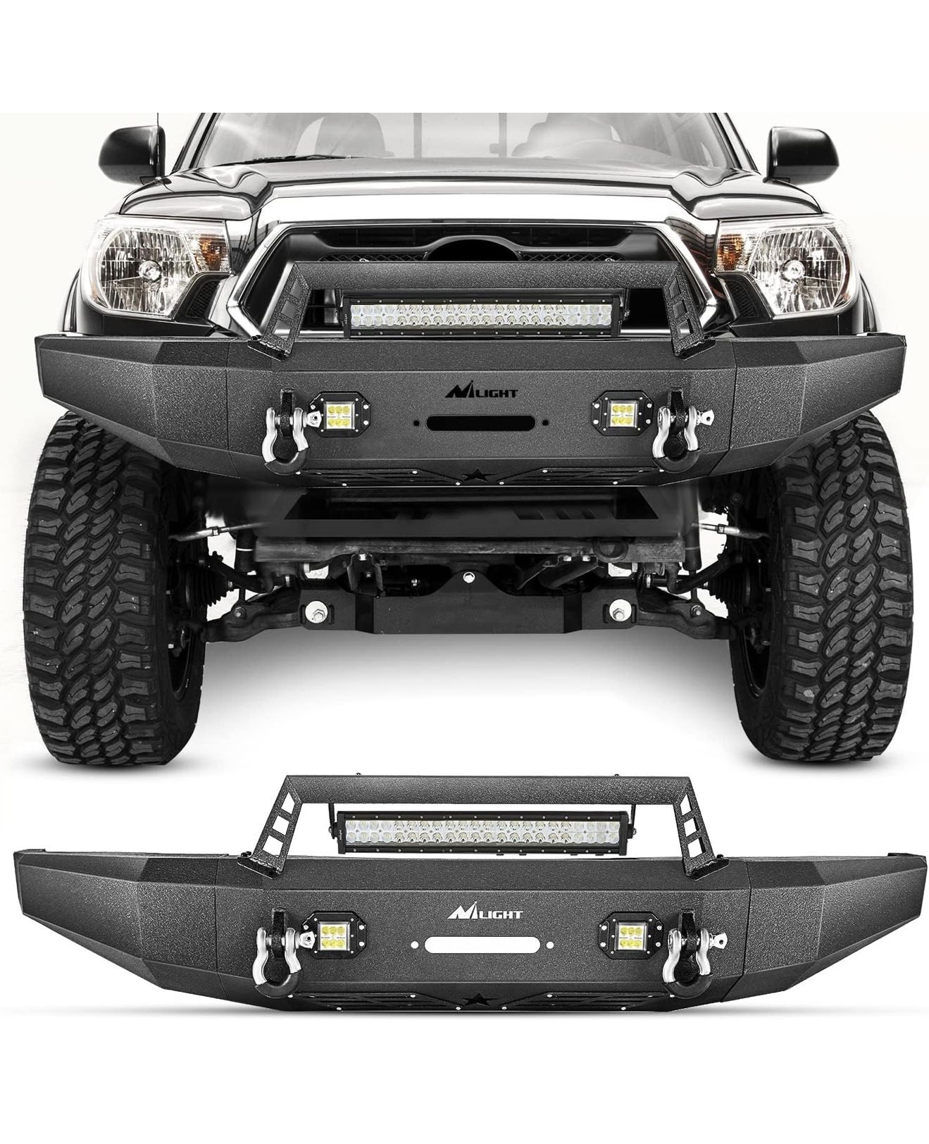 Nilight Full Width Winch Mount Front Bumper with LED Lights (14- 21 Tundra