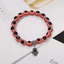 red evil eye bracelet