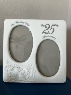 25th Anniversary Dual Oval Photo Frame