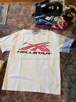 Hellstar Tee White Pink Print