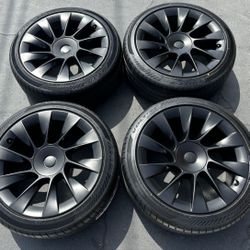 20” Oem Tesla Model Y Factory Wheels 20 Inch Satin Black Rims Tesla Y