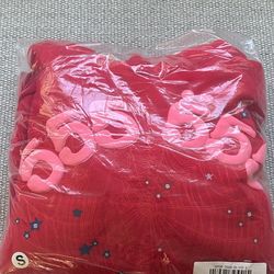 Spider hoodie small angle red