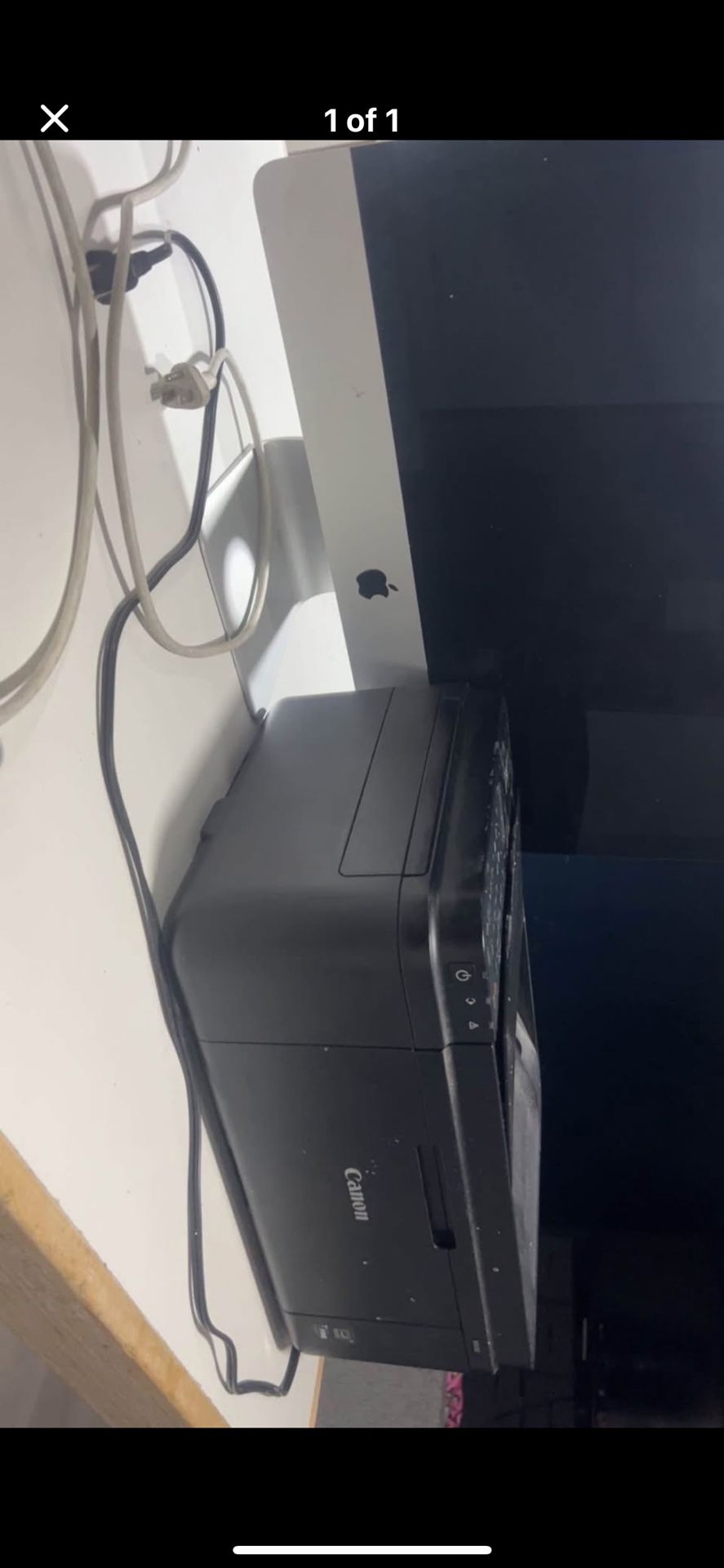 Apple Computer And Canon Printer