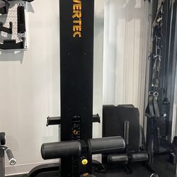 Powertec Selectorized/Plate Loaded  Lat Pull Down/Row Machine 