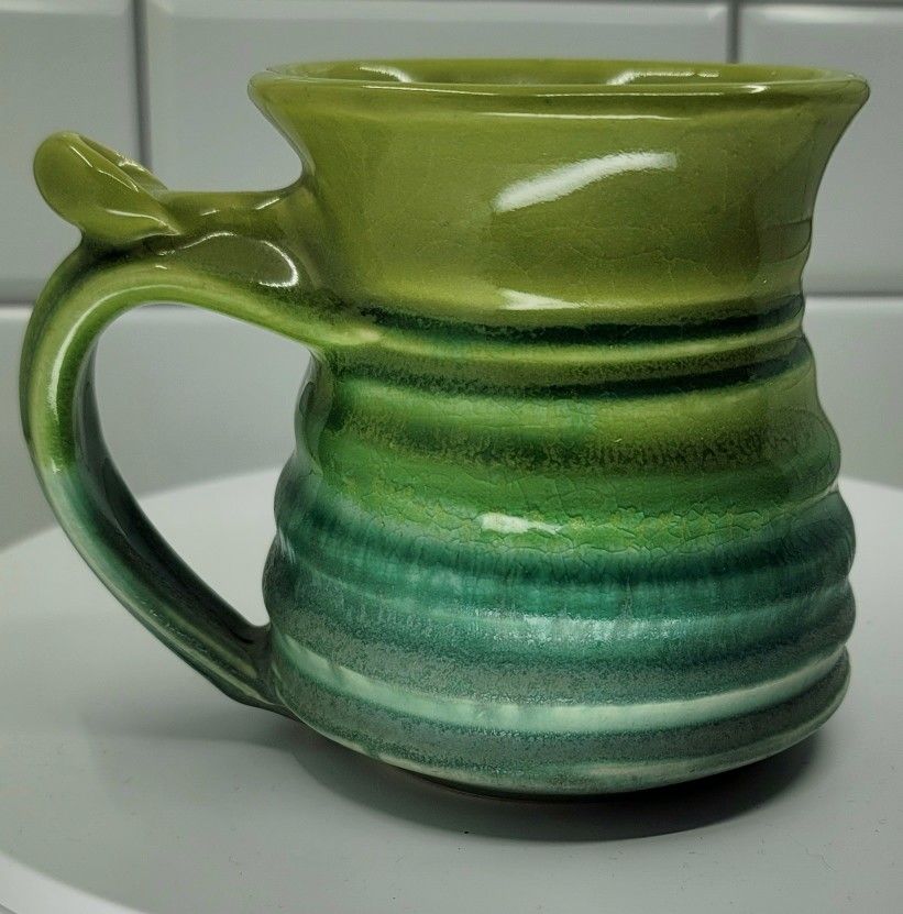 Studio Pottery Mug Coffee Cup Mug Hand Made BLUE GREEN glazed
- Used Like Brand New
-  Thanks For Looking 