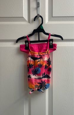 Brand new Girls palm tree pink tankini sets sizes XS (4-5) S (6-6X) $6.00 each set