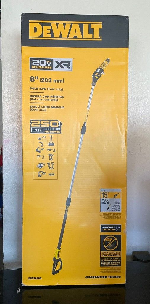 DEWALT
20V MAX 8in. Brushless Cordless Battery Powered Pole Saw (Tool Only)