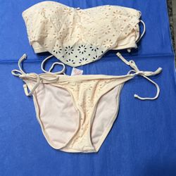 Pale, Pink Bikini, Small Bottoms Medium Top