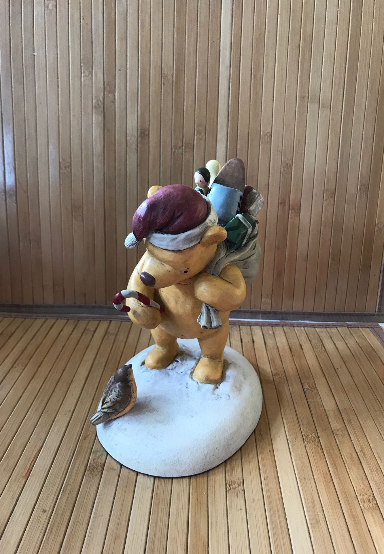 Classic Santa Pooh figurine