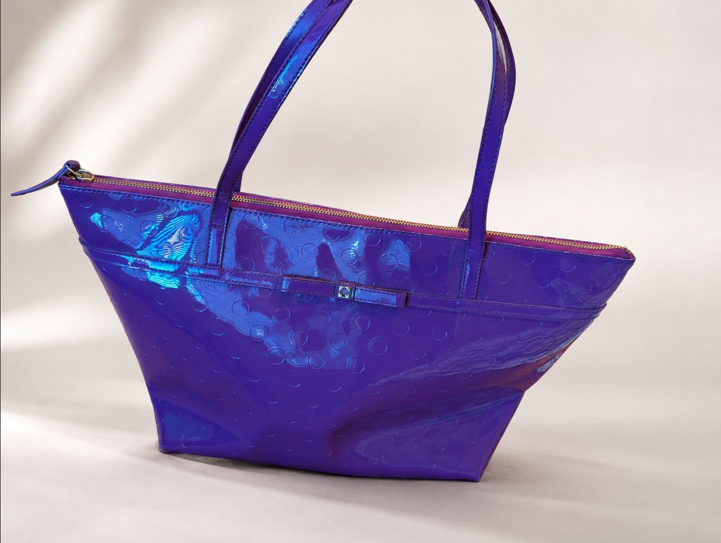 Glossy Purple Patent Tote Bag kate spade