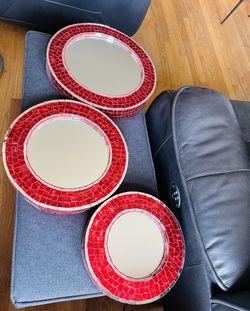 Red Decorative Mirrors 