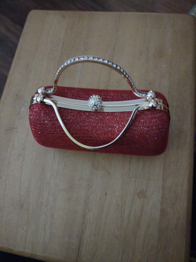 Red Sparkling Dress Or Evening Bag