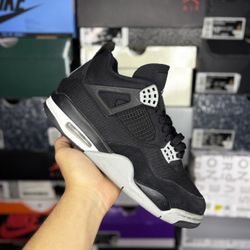 Size 9M - Jordan 4 “Black Canvas” 