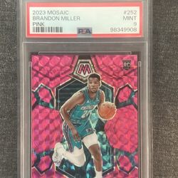 2023 Mosaic Brandon Miller Pink #252 86/149 PSA 9 MINT