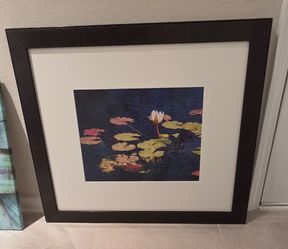 36"x32" Large Custom Framed Original Water Lily Photography Print