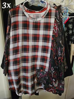 Westbound Woman Plaid Top 3x