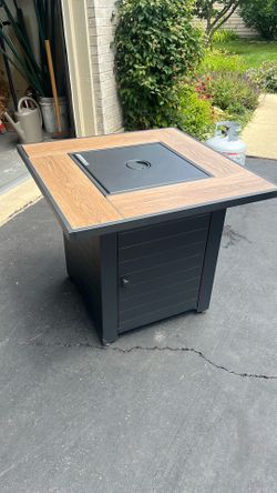 30- inch square dual mantel gas fire pit