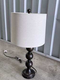 Table Lamp with Fabric Shade – Works Great