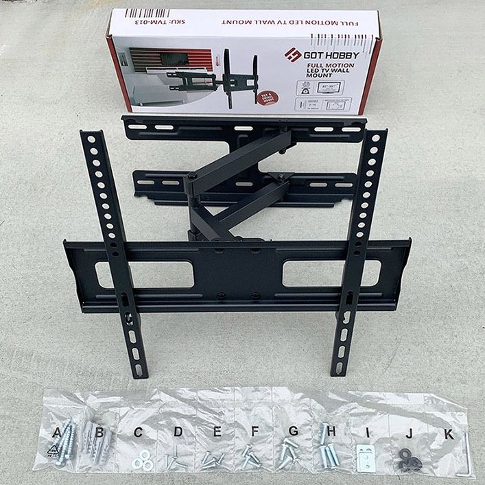 (NEW) $25 Full Motion 32-55” TV Wall Mount Swivel Tilt VESA 400x400mm, Max Load 99 Lbs