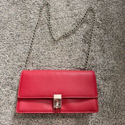 Red Hundbag Elegant Purse 