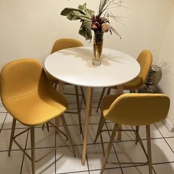 Dinning Room Table High Stools 