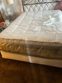 King Size Mattress, Boxspring and Frame $250