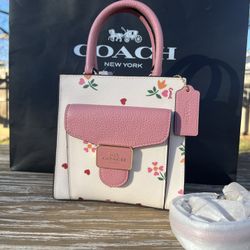 Coach Mini Pepper Crossbody With Heart Petal Print