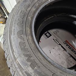 Two Wrangler Goodyear 255 70R18 118T tires