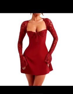 Small Red mini Holiday Dress