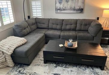 Gorgeous gray living spaces sectional couch!!