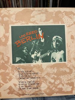 Lou Reed Berlin Vinyl