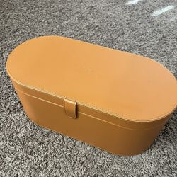 DYSON Airwrap Styler & Attachments Tan Leather Storage Case - Box Only
