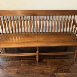 Gorgeous Antique Wooden Deacons Bench