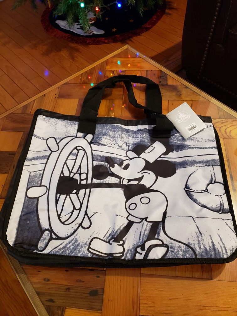 Disney Store Mickey Steamboat Willie Large Tote New With the Tag