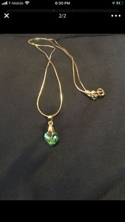 Gold plated necklace with charm