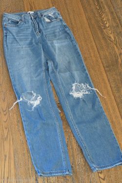 BP - Womens - Size: 26 - Jeans - Hi Rise Wide Leg - RIpped / Distressed - Blue