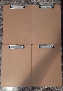 Bundle of four Amazon basics clipboards