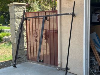 Dark Brown Metal King Bed Frame - Used