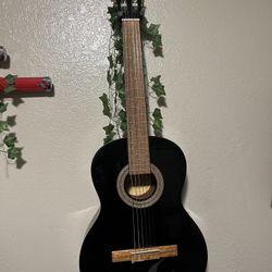 Black Acoustic Classical Nylon String Guitar
