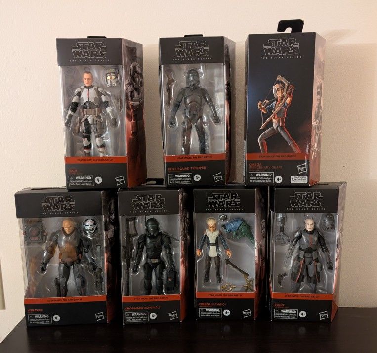 Hasbro Black Series 6" - Star Wars The Bad Batch Lot of 7