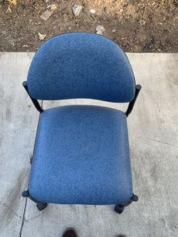 Blue Rolling Chair