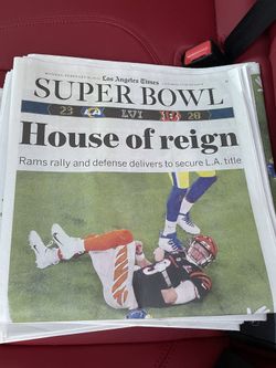 LA TIMES Rams Super Bowl Newspaper
